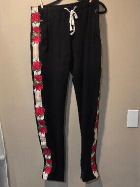 Lifted Anchors "The Bowie" Floral Rose Men's Track Pants